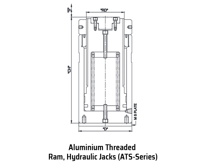 Aluminium Threaded Ram, Hydraulic Jacks (ATS-Series)